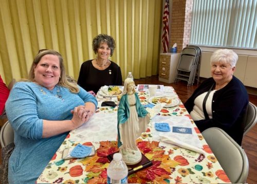 Installation of new Christian Mothers and talk of Fr. Joseph Tuscan